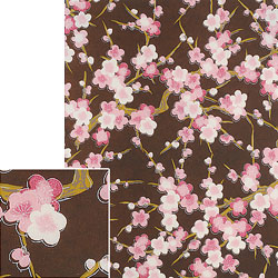 Yuzen Strawberry Plum Blossoms paper