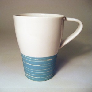 Turquoise coffee cup