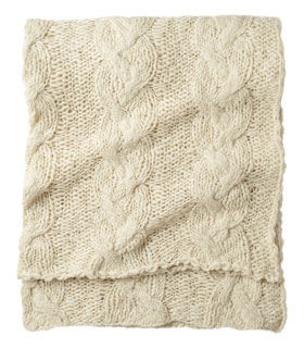 Chunky hand knit throw