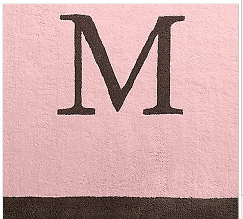 Monogram rug for the office