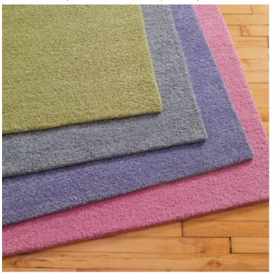 Soft Spot rug in fresh home office colors