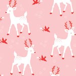 Pink deer wrapping paper